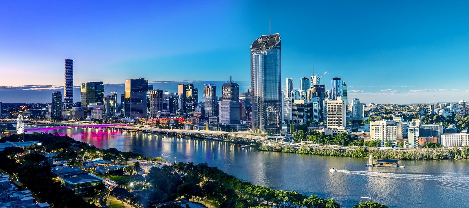 Brisbane Aerial Panoramic Cityscape