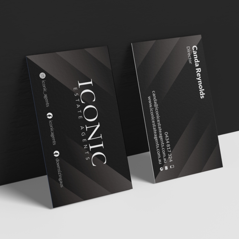Real Estate business card branding from a web agency