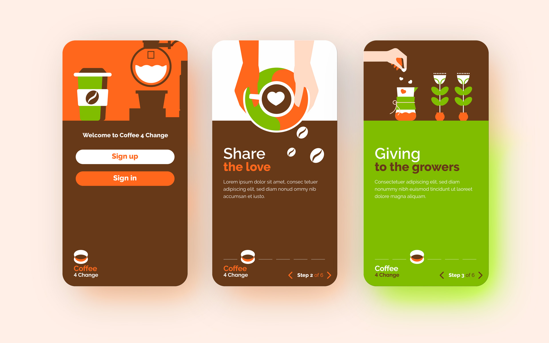 Vesanique redesign mockup portfolio for coffee4change